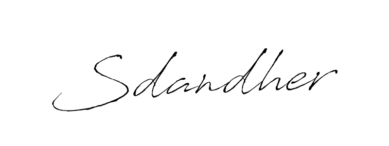 Create a beautiful signature design for name Sdandher. With this signature (Antro_Vectra) fonts, you can make a handwritten signature for free. Sdandher signature style 6 images and pictures png