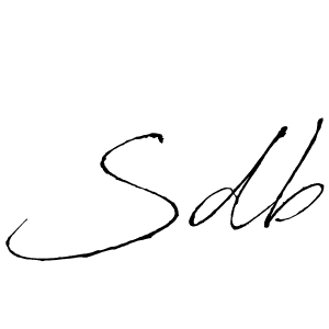 How to make Sdb signature? Antro_Vectra is a professional autograph style. Create handwritten signature for Sdb name. Sdb signature style 6 images and pictures png