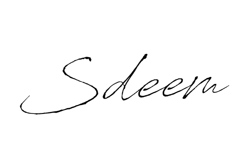 Sdeem stylish signature style. Best Handwritten Sign (Antro_Vectra) for my name. Handwritten Signature Collection Ideas for my name Sdeem. Sdeem signature style 6 images and pictures png