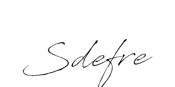 Also we have Sdefre name is the best signature style. Create professional handwritten signature collection using Antro_Vectra autograph style. Sdefre signature style 6 images and pictures png