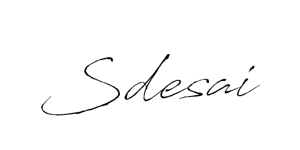 Also You can easily find your signature by using the search form. We will create Sdesai name handwritten signature images for you free of cost using Antro_Vectra sign style. Sdesai signature style 6 images and pictures png