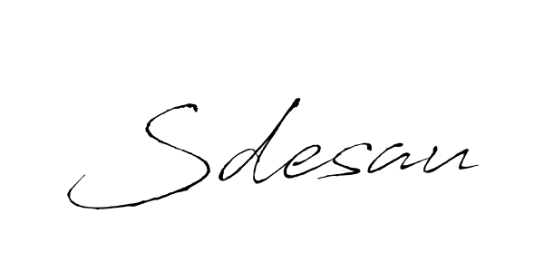 How to make Sdesau signature? Antro_Vectra is a professional autograph style. Create handwritten signature for Sdesau name. Sdesau signature style 6 images and pictures png