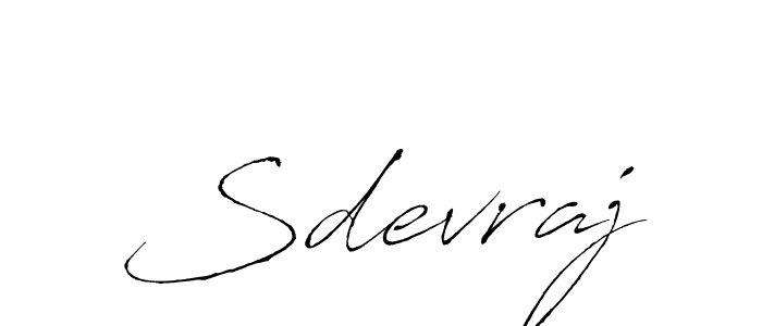 How to make Sdevraj name signature. Use Antro_Vectra style for creating short signs online. This is the latest handwritten sign. Sdevraj signature style 6 images and pictures png