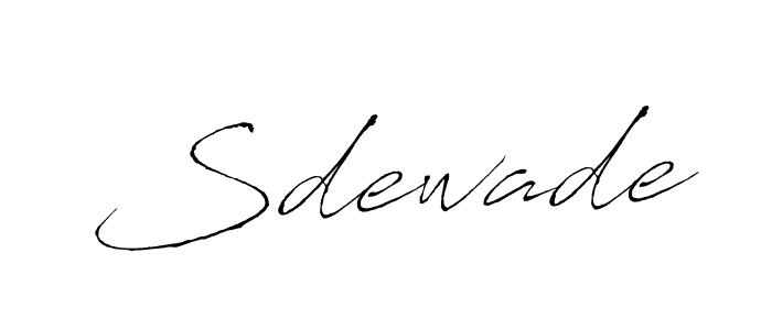 Once you've used our free online signature maker to create your best signature Antro_Vectra style, it's time to enjoy all of the benefits that Sdewade name signing documents. Sdewade signature style 6 images and pictures png