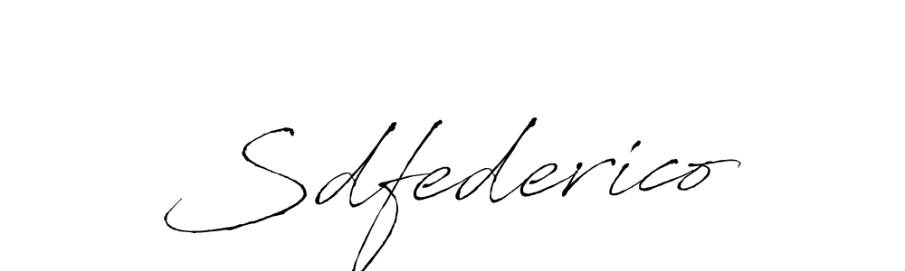 Design your own signature with our free online signature maker. With this signature software, you can create a handwritten (Antro_Vectra) signature for name Sdfederico. Sdfederico signature style 6 images and pictures png