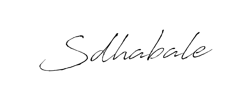 Create a beautiful signature design for name Sdhabale. With this signature (Antro_Vectra) fonts, you can make a handwritten signature for free. Sdhabale signature style 6 images and pictures png