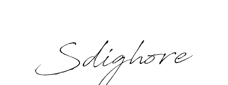 Make a beautiful signature design for name Sdighore. With this signature (Antro_Vectra) style, you can create a handwritten signature for free. Sdighore signature style 6 images and pictures png