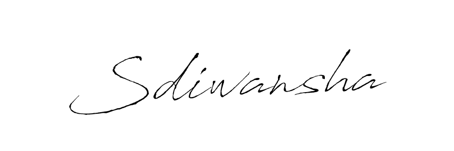 Sdiwansha stylish signature style. Best Handwritten Sign (Antro_Vectra) for my name. Handwritten Signature Collection Ideas for my name Sdiwansha. Sdiwansha signature style 6 images and pictures png