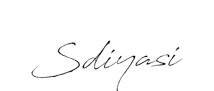 Use a signature maker to create a handwritten signature online. With this signature software, you can design (Antro_Vectra) your own signature for name Sdiyasi. Sdiyasi signature style 6 images and pictures png