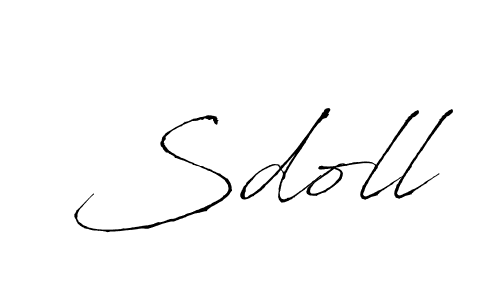 Create a beautiful signature design for name Sdoll. With this signature (Antro_Vectra) fonts, you can make a handwritten signature for free. Sdoll signature style 6 images and pictures png