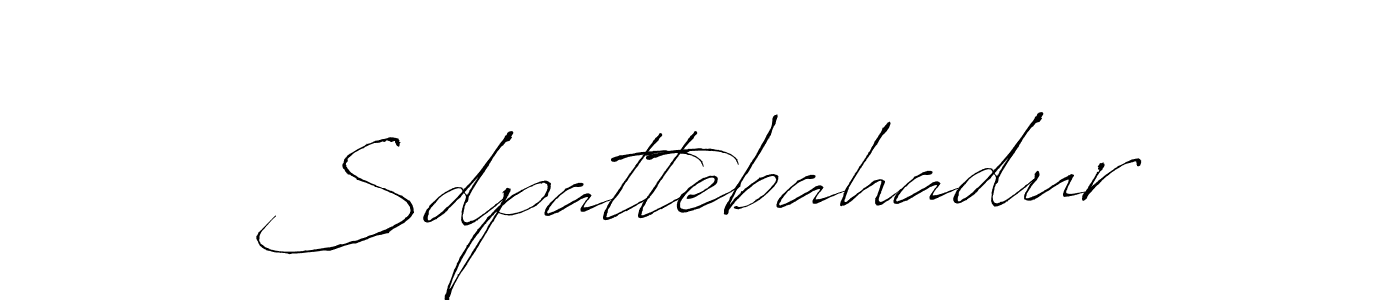 Design your own signature with our free online signature maker. With this signature software, you can create a handwritten (Antro_Vectra) signature for name Sdpattebahadur. Sdpattebahadur signature style 6 images and pictures png