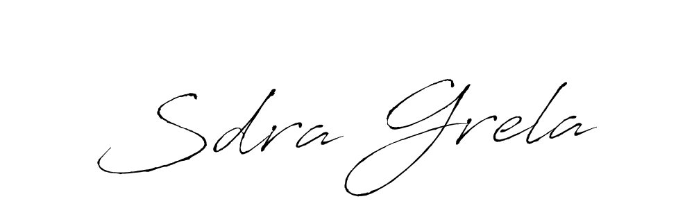 How to make Sdra Grela signature? Antro_Vectra is a professional autograph style. Create handwritten signature for Sdra Grela name. Sdra Grela signature style 6 images and pictures png