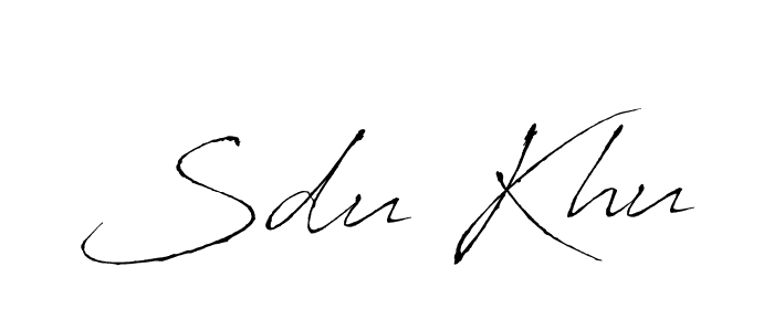 Antro_Vectra is a professional signature style that is perfect for those who want to add a touch of class to their signature. It is also a great choice for those who want to make their signature more unique. Get Sdu Khu name to fancy signature for free. Sdu Khu signature style 6 images and pictures png