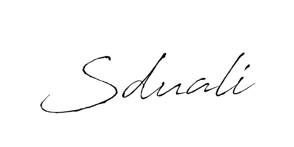 Similarly Antro_Vectra is the best handwritten signature design. Signature creator online .You can use it as an online autograph creator for name Sduali. Sduali signature style 6 images and pictures png