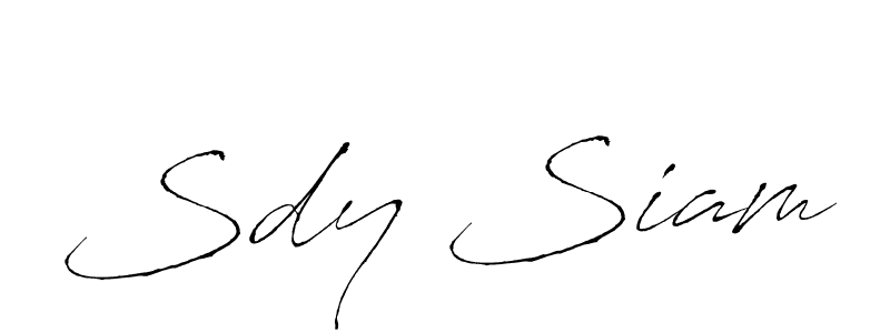 Create a beautiful signature design for name Sdy Siam. With this signature (Antro_Vectra) fonts, you can make a handwritten signature for free. Sdy Siam signature style 6 images and pictures png