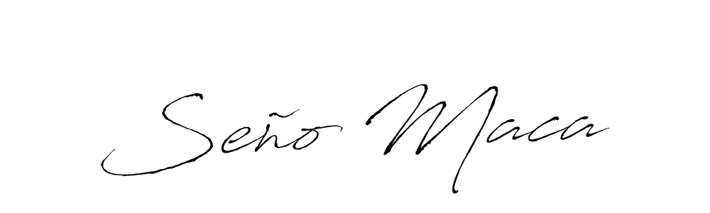 Use a signature maker to create a handwritten signature online. With this signature software, you can design (Antro_Vectra) your own signature for name Seño Maca. Seño Maca signature style 6 images and pictures png