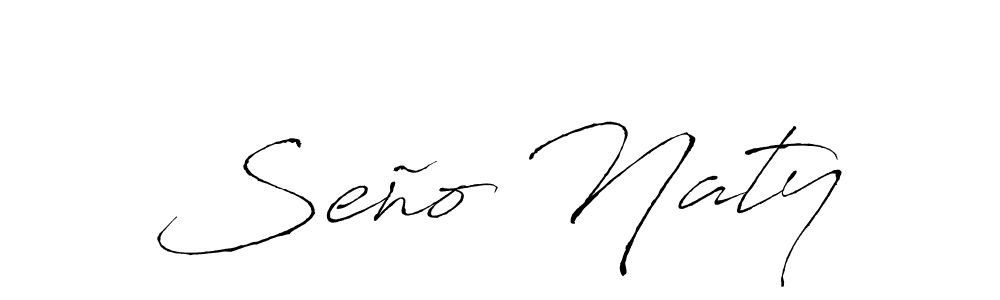 Similarly Antro_Vectra is the best handwritten signature design. Signature creator online .You can use it as an online autograph creator for name Seño Naty. Seño Naty signature style 6 images and pictures png