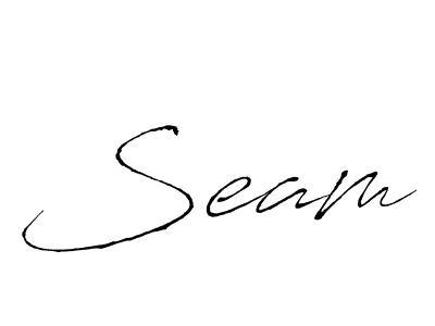 Seam stylish signature style. Best Handwritten Sign (Antro_Vectra) for my name. Handwritten Signature Collection Ideas for my name Seam. Seam signature style 6 images and pictures png