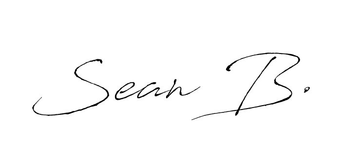 You should practise on your own different ways (Antro_Vectra) to write your name (Sean B.) in signature. don't let someone else do it for you. Sean B. signature style 6 images and pictures png