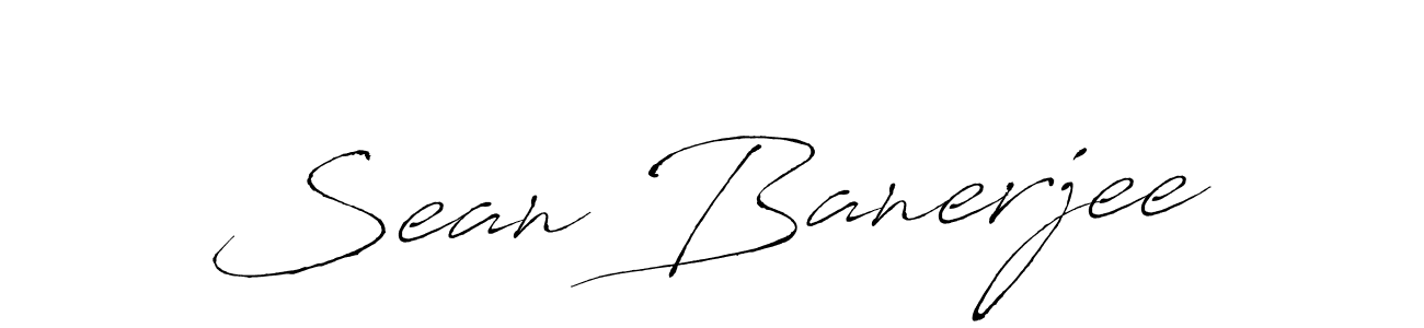 Create a beautiful signature design for name Sean Banerjee. With this signature (Antro_Vectra) fonts, you can make a handwritten signature for free. Sean Banerjee signature style 6 images and pictures png