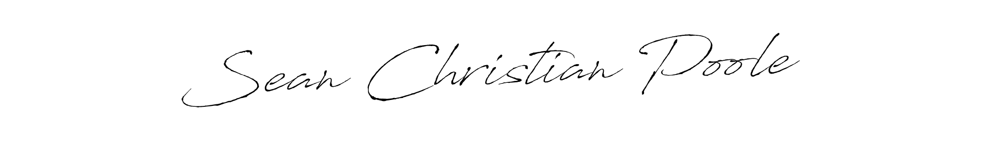Sean Christian Poole stylish signature style. Best Handwritten Sign (Antro_Vectra) for my name. Handwritten Signature Collection Ideas for my name Sean Christian Poole. Sean Christian Poole signature style 6 images and pictures png
