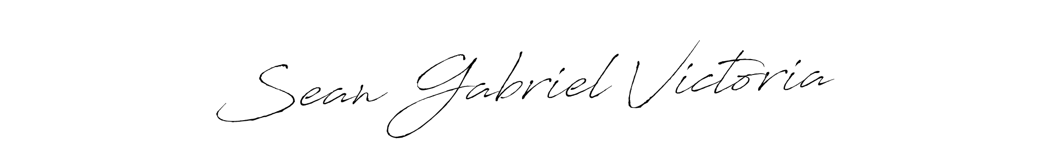 Antro_Vectra is a professional signature style that is perfect for those who want to add a touch of class to their signature. It is also a great choice for those who want to make their signature more unique. Get Sean Gabriel Victoria name to fancy signature for free. Sean Gabriel Victoria signature style 6 images and pictures png