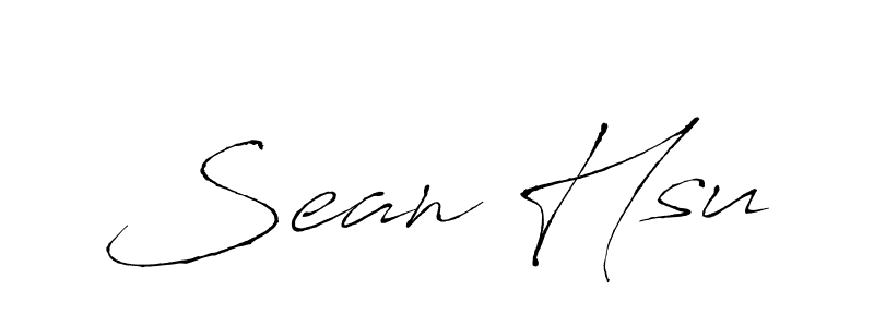 Sean Hsu stylish signature style. Best Handwritten Sign (Antro_Vectra) for my name. Handwritten Signature Collection Ideas for my name Sean Hsu. Sean Hsu signature style 6 images and pictures png