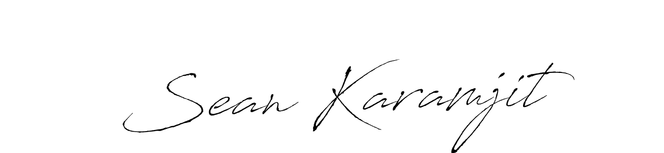 Similarly Antro_Vectra is the best handwritten signature design. Signature creator online .You can use it as an online autograph creator for name Sean Karamjit. Sean Karamjit signature style 6 images and pictures png