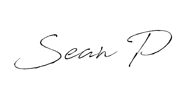 How to make Sean P signature? Antro_Vectra is a professional autograph style. Create handwritten signature for Sean P name. Sean P signature style 6 images and pictures png