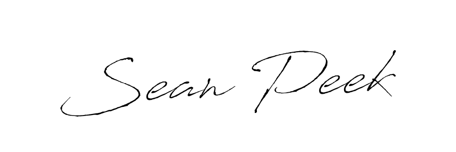 Sean Peek stylish signature style. Best Handwritten Sign (Antro_Vectra) for my name. Handwritten Signature Collection Ideas for my name Sean Peek. Sean Peek signature style 6 images and pictures png