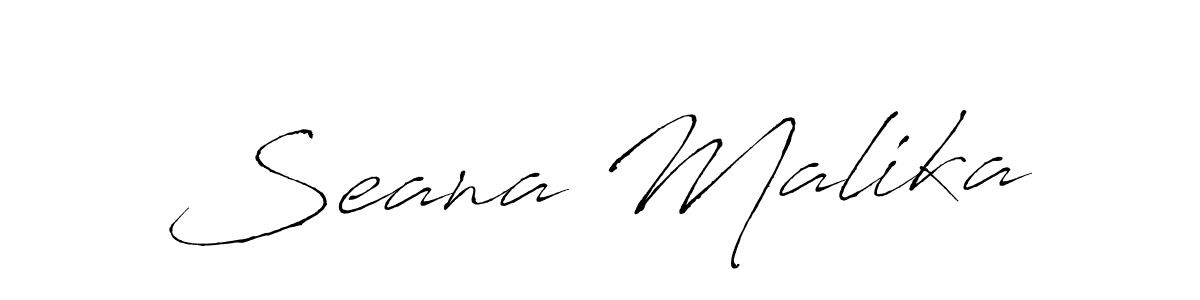 How to make Seana Malika name signature. Use Antro_Vectra style for creating short signs online. This is the latest handwritten sign. Seana Malika signature style 6 images and pictures png