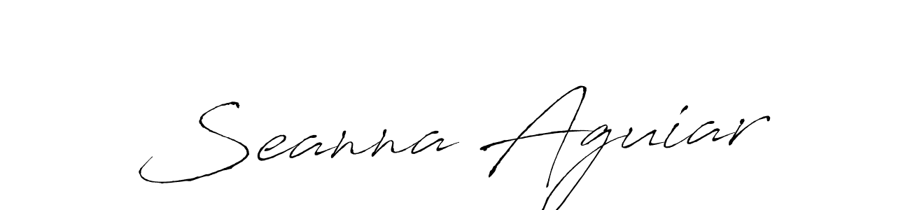 Make a beautiful signature design for name Seanna Aguiar. Use this online signature maker to create a handwritten signature for free. Seanna Aguiar signature style 6 images and pictures png