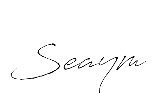 How to make Seaym signature? Antro_Vectra is a professional autograph style. Create handwritten signature for Seaym name. Seaym signature style 6 images and pictures png