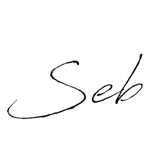 Design your own signature with our free online signature maker. With this signature software, you can create a handwritten (Antro_Vectra) signature for name Seb. Seb signature style 6 images and pictures png