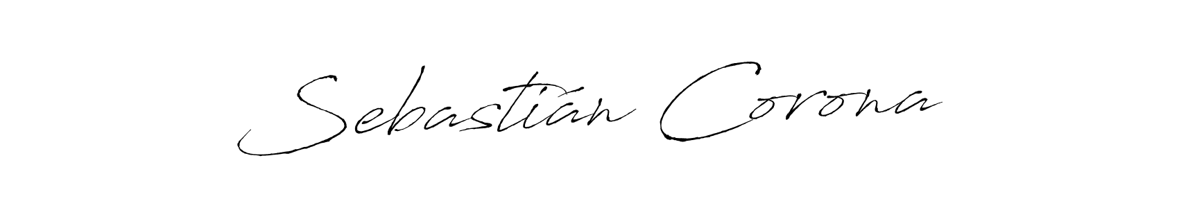 How to make Sebastián Corona name signature. Use Antro_Vectra style for creating short signs online. This is the latest handwritten sign. Sebastián Corona signature style 6 images and pictures png