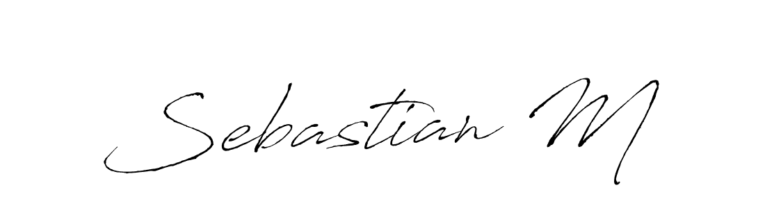 It looks lik you need a new signature style for name Sebastian M. Design unique handwritten (Antro_Vectra) signature with our free signature maker in just a few clicks. Sebastian M signature style 6 images and pictures png