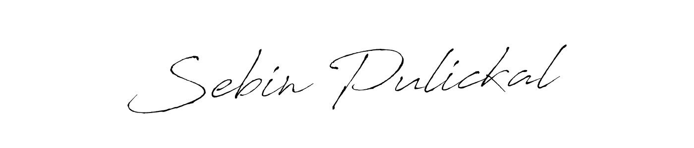 How to make Sebin Pulickal name signature. Use Antro_Vectra style for creating short signs online. This is the latest handwritten sign. Sebin Pulickal signature style 6 images and pictures png