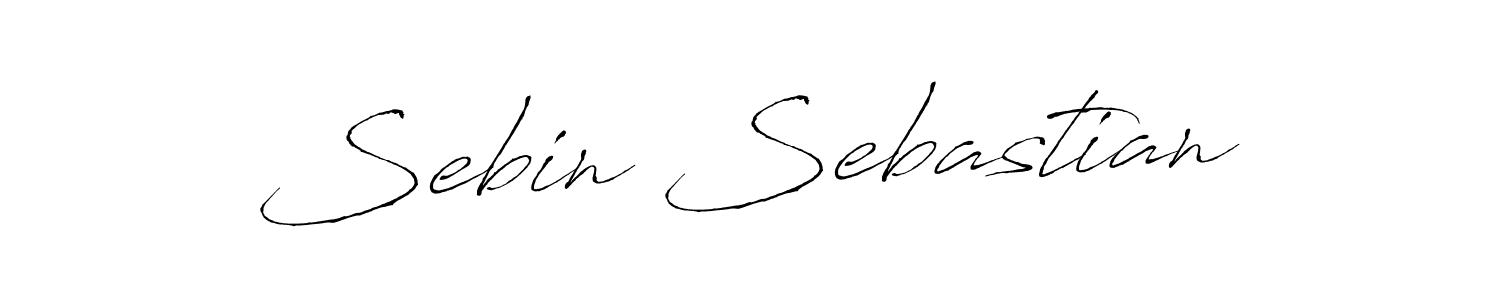 Sebin Sebastian stylish signature style. Best Handwritten Sign (Antro_Vectra) for my name. Handwritten Signature Collection Ideas for my name Sebin Sebastian. Sebin Sebastian signature style 6 images and pictures png