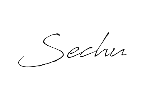 Make a beautiful signature design for name Sechu. With this signature (Antro_Vectra) style, you can create a handwritten signature for free. Sechu signature style 6 images and pictures png