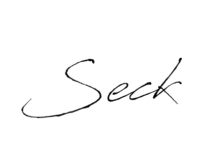 Make a beautiful signature design for name Seck. With this signature (Antro_Vectra) style, you can create a handwritten signature for free. Seck signature style 6 images and pictures png