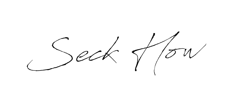 Use a signature maker to create a handwritten signature online. With this signature software, you can design (Antro_Vectra) your own signature for name Seck How. Seck How signature style 6 images and pictures png