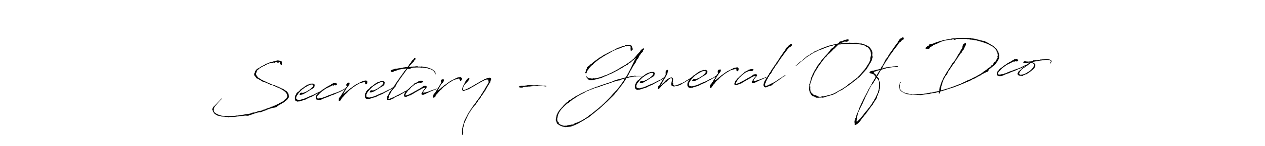 Use a signature maker to create a handwritten signature online. With this signature software, you can design (Antro_Vectra) your own signature for name Secretary - General Of Dco. Secretary - General Of Dco signature style 6 images and pictures png