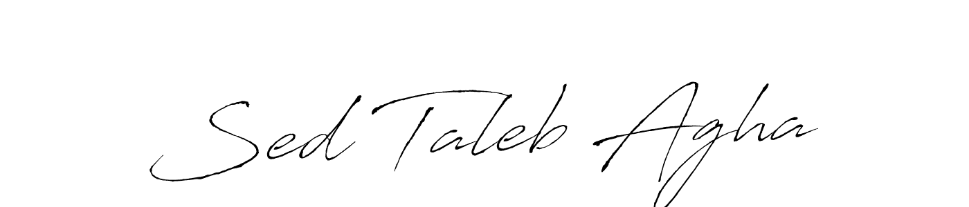 Make a beautiful signature design for name Sed Taleb Agha. Use this online signature maker to create a handwritten signature for free. Sed Taleb Agha signature style 6 images and pictures png