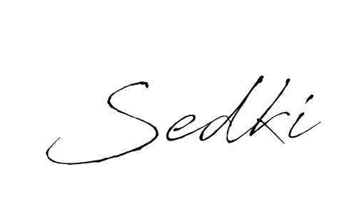 Make a beautiful signature design for name Sedki. With this signature (Antro_Vectra) style, you can create a handwritten signature for free. Sedki signature style 6 images and pictures png