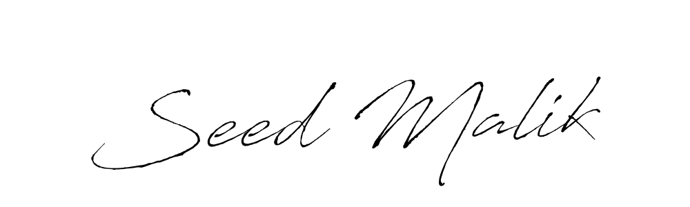 Seed Malik stylish signature style. Best Handwritten Sign (Antro_Vectra) for my name. Handwritten Signature Collection Ideas for my name Seed Malik. Seed Malik signature style 6 images and pictures png