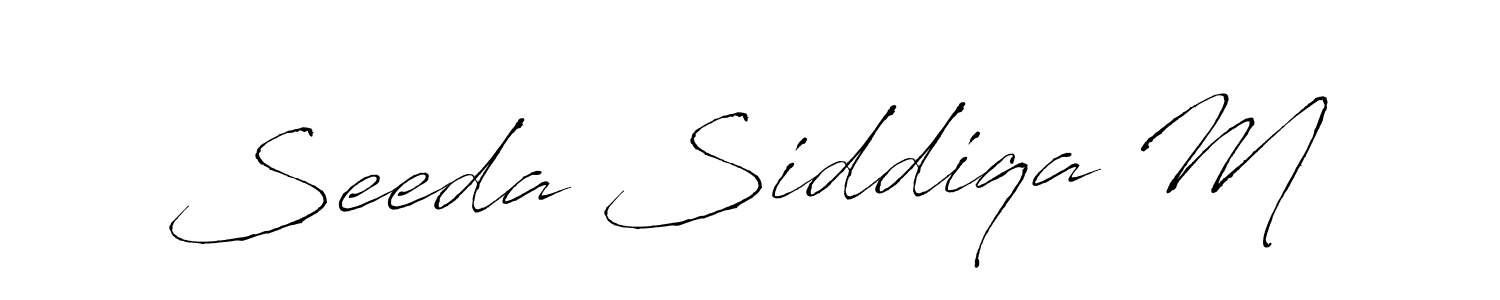 Also we have Seeda Siddiqa M name is the best signature style. Create professional handwritten signature collection using Antro_Vectra autograph style. Seeda Siddiqa M signature style 6 images and pictures png