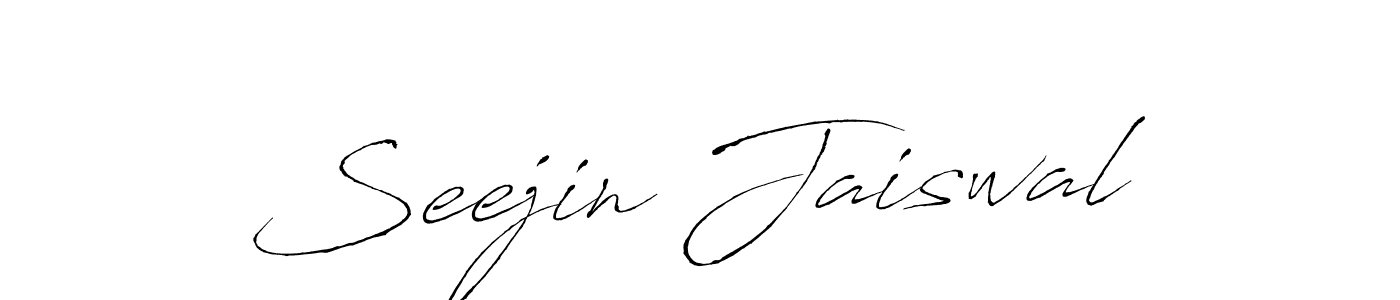 Create a beautiful signature design for name Seejin Jaiswal. With this signature (Antro_Vectra) fonts, you can make a handwritten signature for free. Seejin Jaiswal signature style 6 images and pictures png
