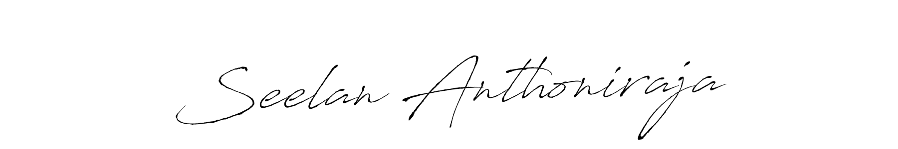 Antro_Vectra is a professional signature style that is perfect for those who want to add a touch of class to their signature. It is also a great choice for those who want to make their signature more unique. Get Seelan Anthoniraja name to fancy signature for free. Seelan Anthoniraja signature style 6 images and pictures png