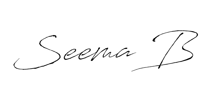 How to make Seema B signature? Antro_Vectra is a professional autograph style. Create handwritten signature for Seema B name. Seema B signature style 6 images and pictures png