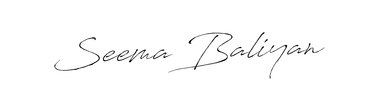 How to make Seema Baliyan signature? Antro_Vectra is a professional autograph style. Create handwritten signature for Seema Baliyan name. Seema Baliyan signature style 6 images and pictures png